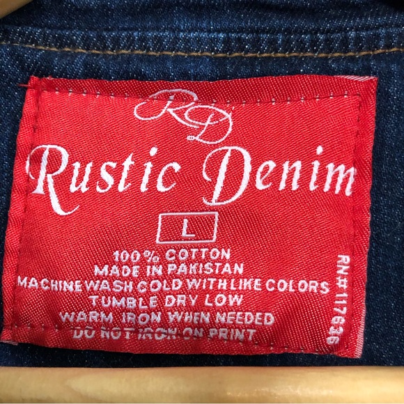 Rustic Denim Denim Jacket/Blazer Size L - Picture 3 of 10